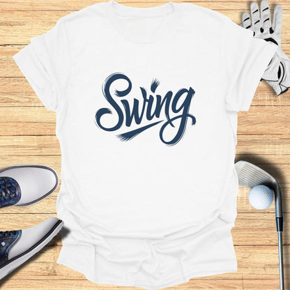 Stylish Graphic Swing Design T-shirt for Golfers