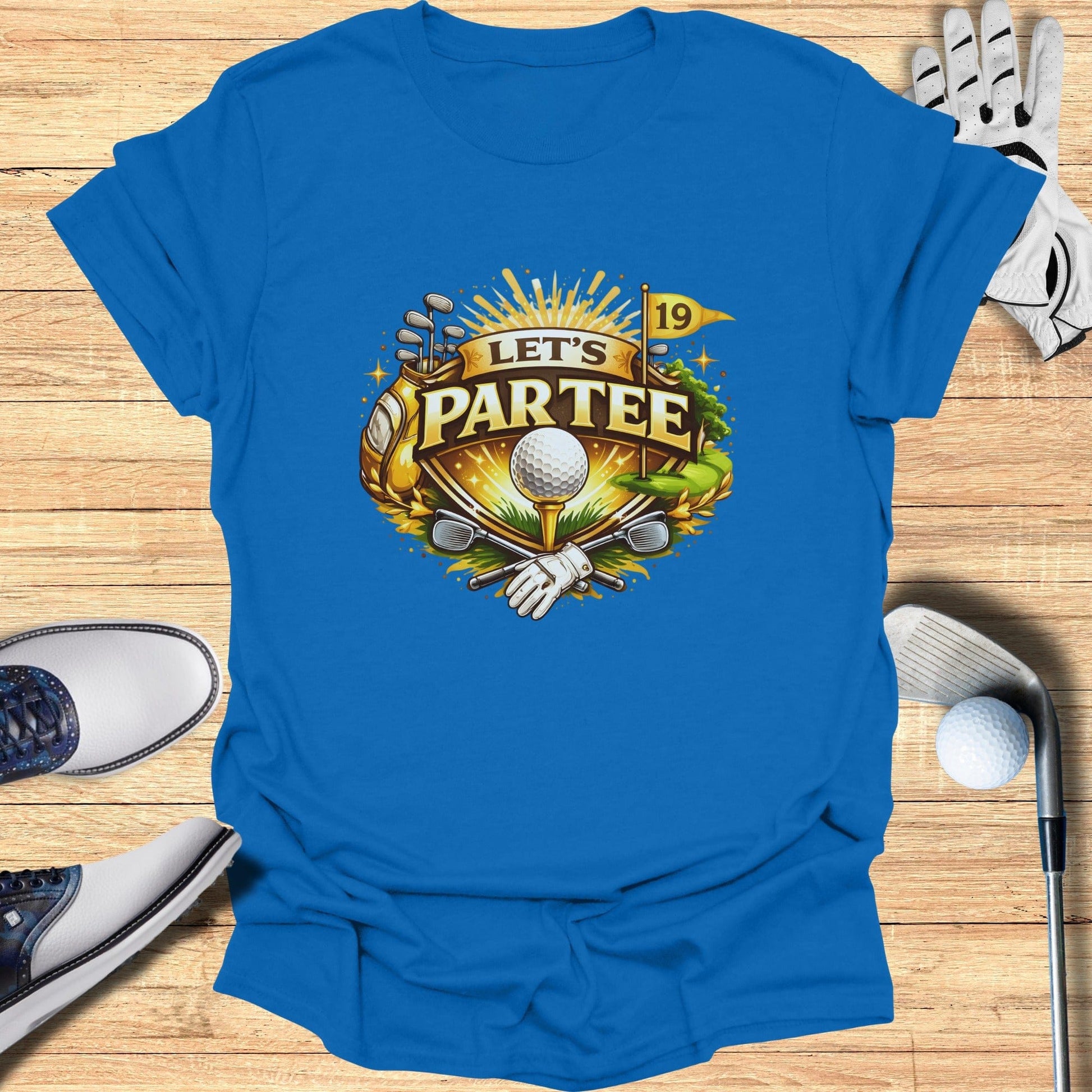 Let's Partee Golf Themed Graphic Tee Shirt