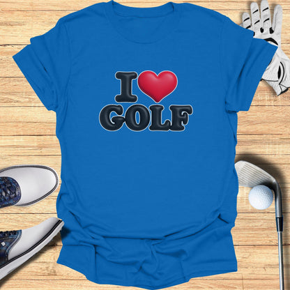 I Heart Golf Enthusiast T-Shirt for Golf Lovers