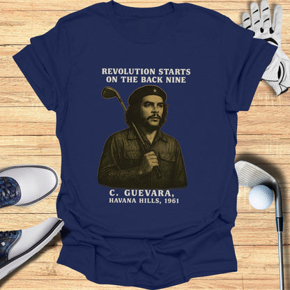 Revolution Starts On The Back Nine T-Shirt - Funny Golf Tee by Swing Epic