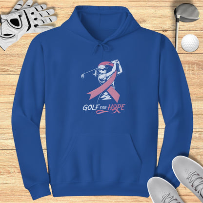 Golf for Hope Blue Hoodie for Golfers Sportswear