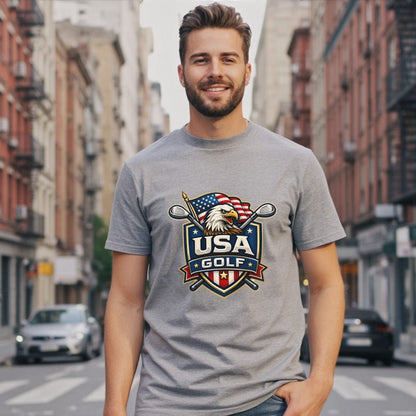 USA Golf Eagle Graphic T-Shirt for Sports Enthusiasts