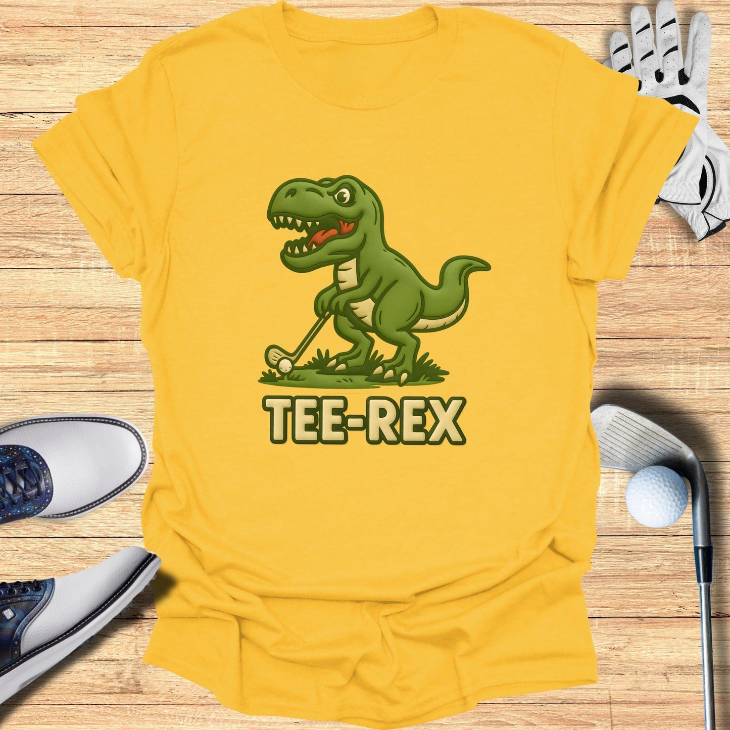 Funny Dinosaur Golf Tee-Rex Graphic T-Shirt Product