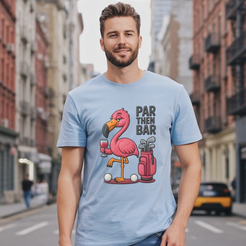 Par Then Bar Funny Flamingo Golf T-Shirt