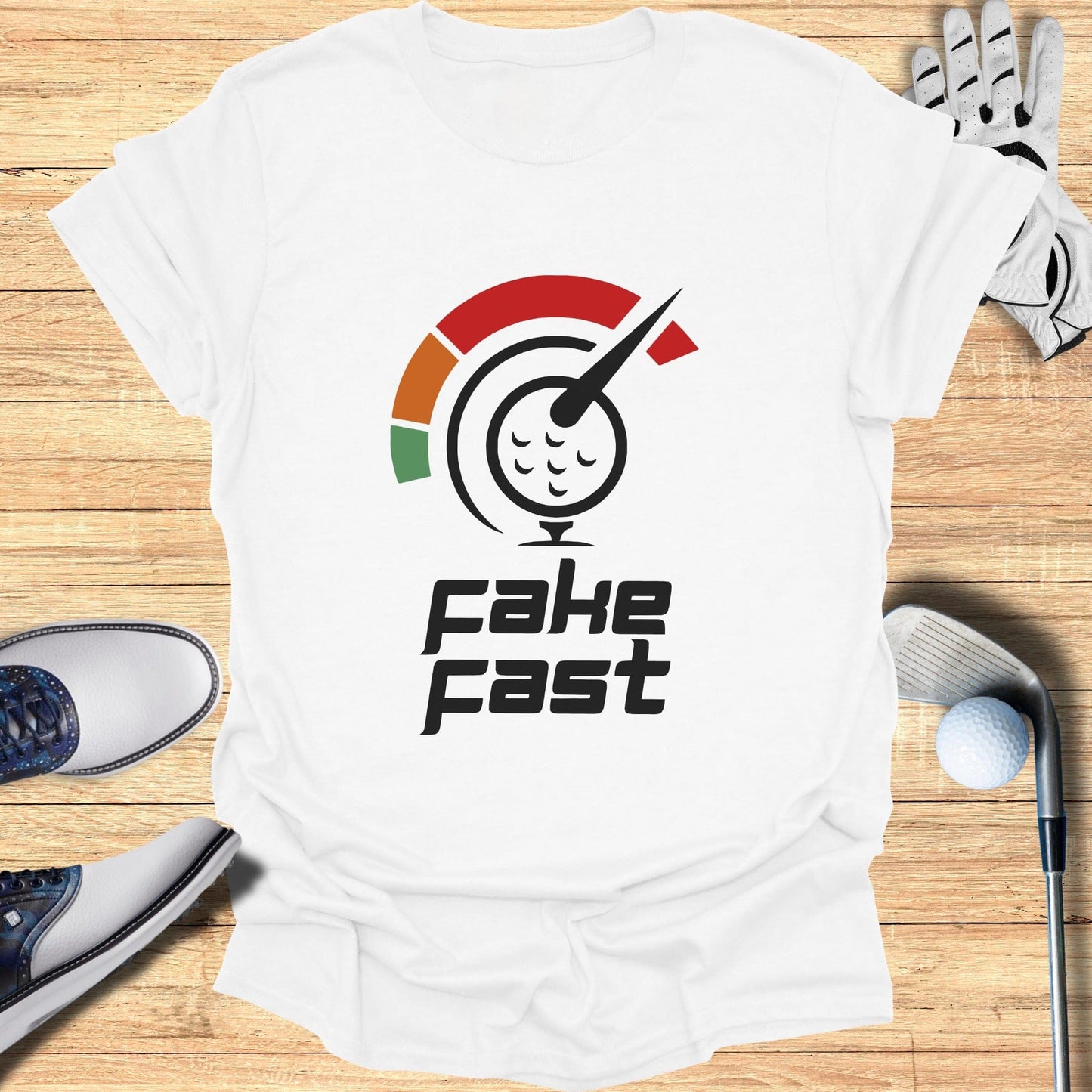 Fake Fast Golf Graphic Tee Shirt