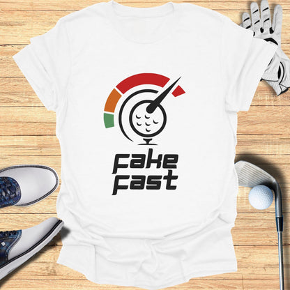 Fake Fast Golf Graphic Tee Shirt