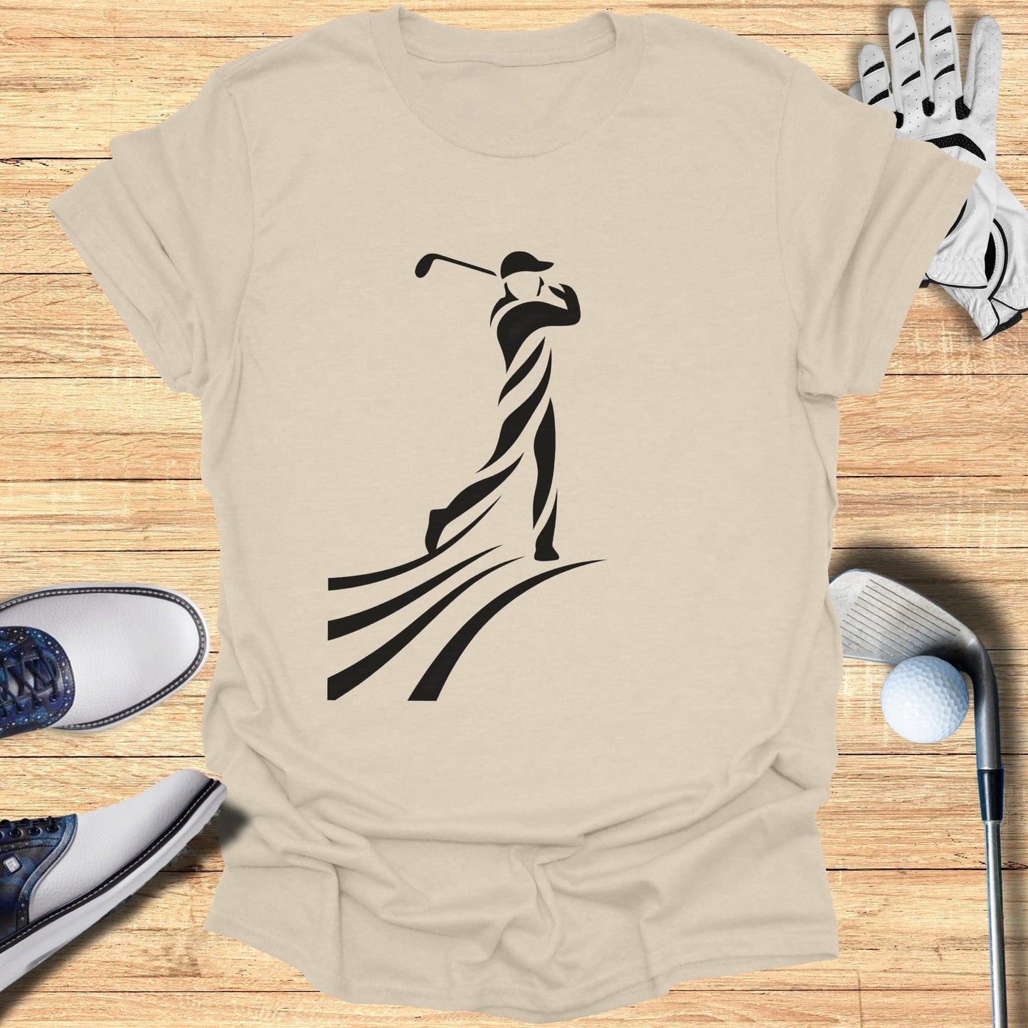 Golf Swing Graphic Print Men's T-shirt