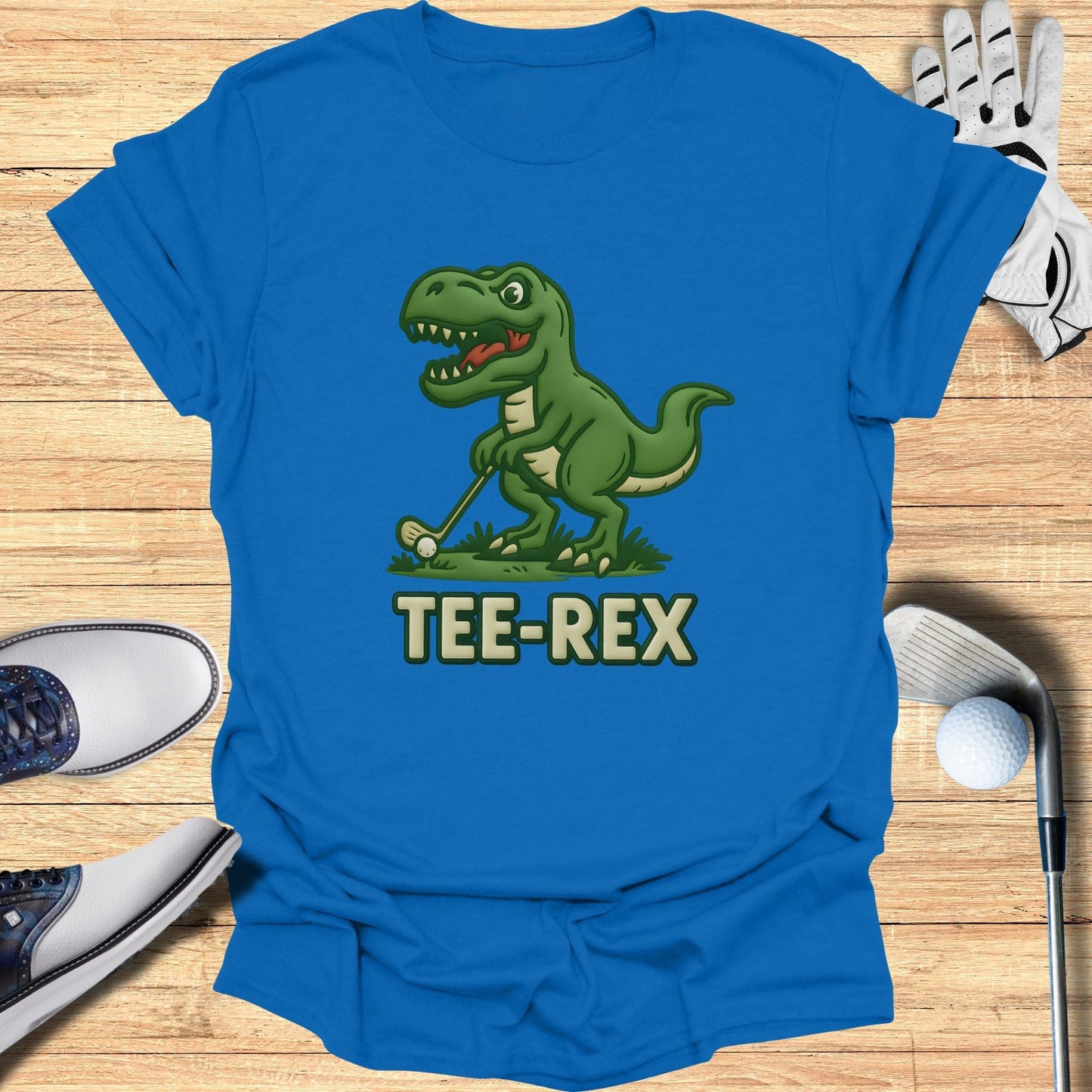 Tee-Rex Dinosaur Green Cartoon Graphic Tee product