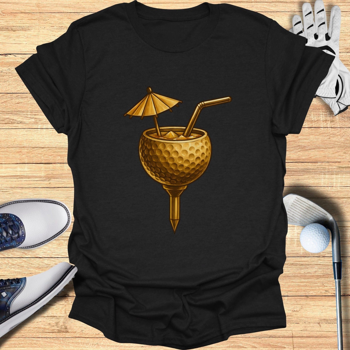 Golf Tee Tropical Drink Design T-shirt