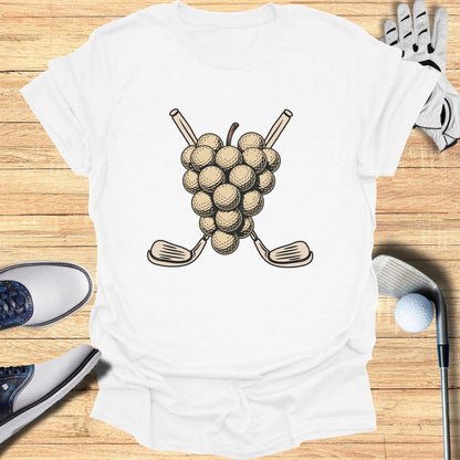 Golf Lovers Grapes and Clubs Fun Graphic Tee product