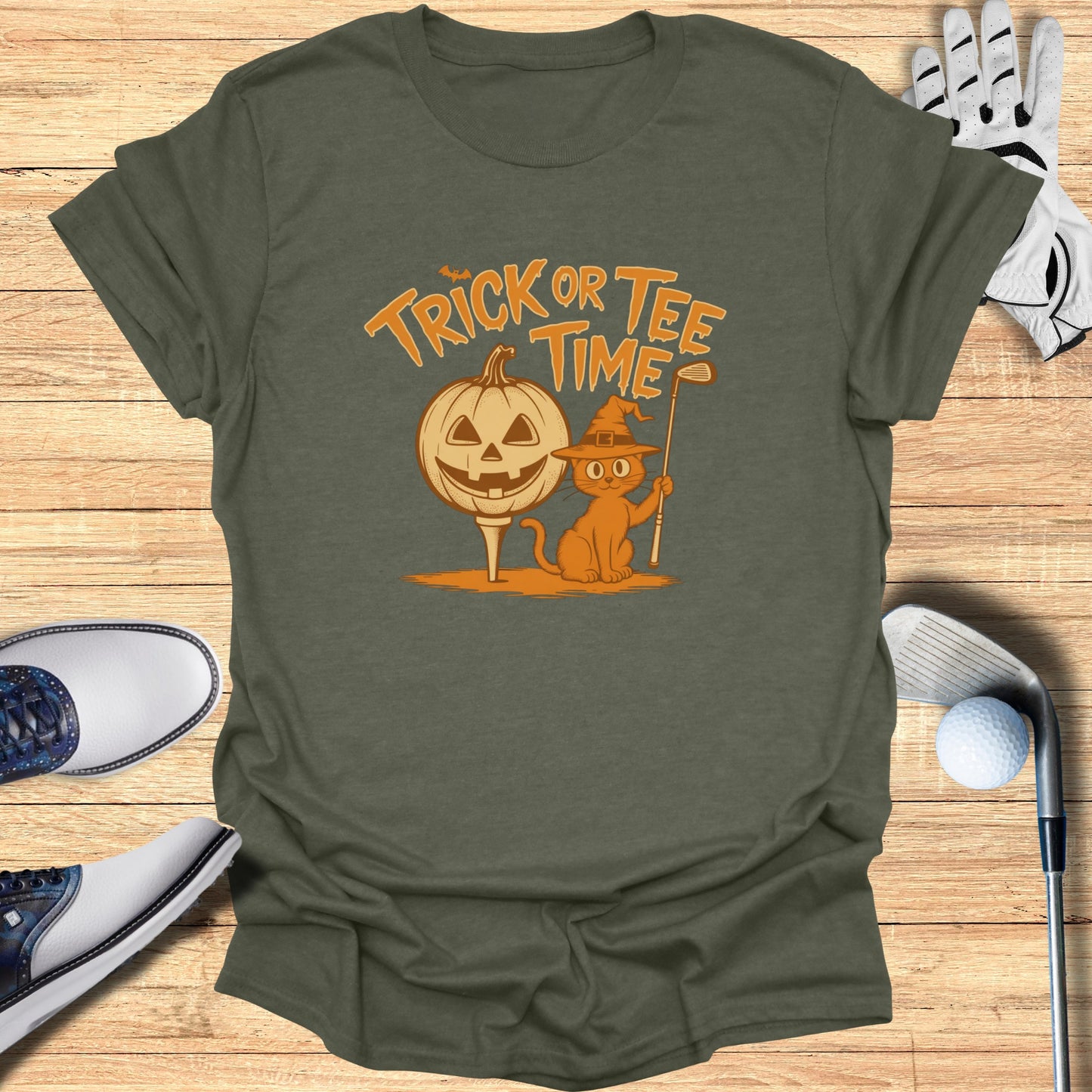 Trick or Tee Time Halloween Golf T-Shirt product