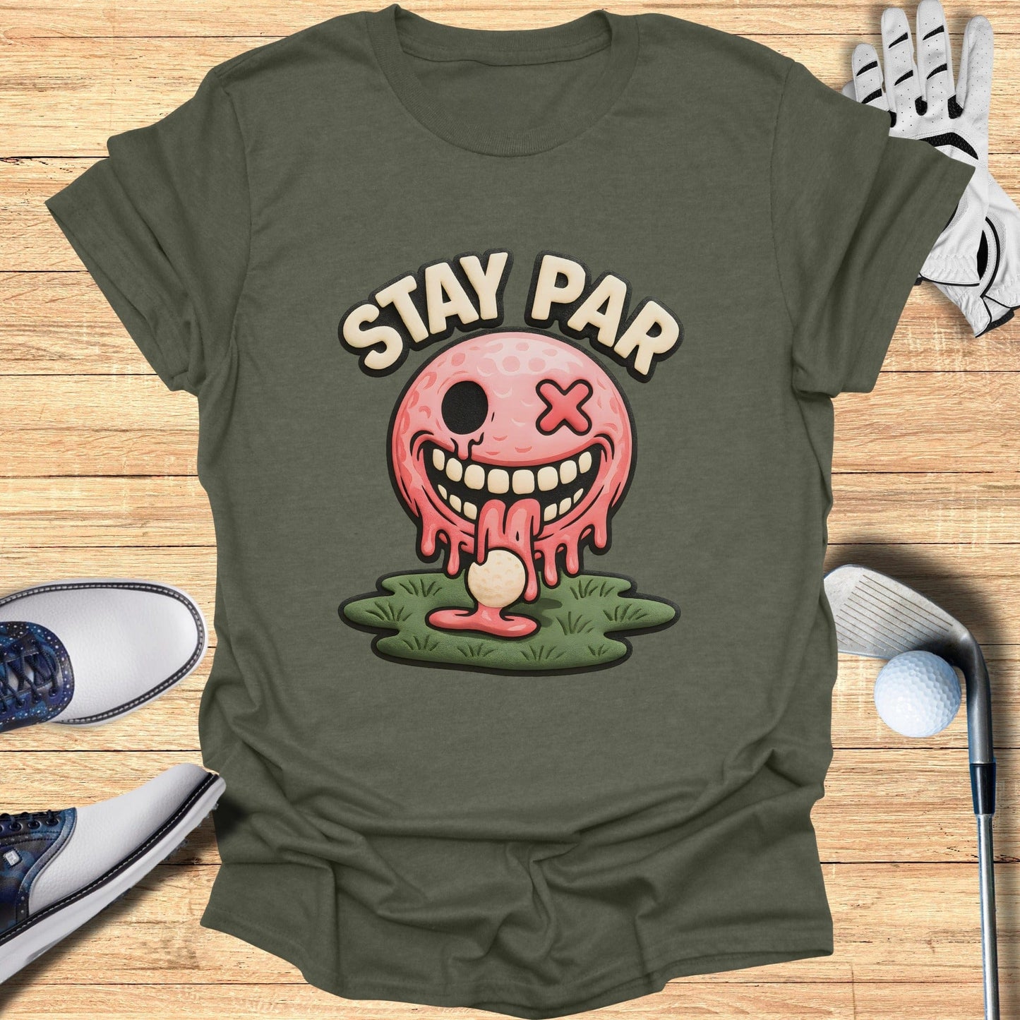 Stay Par Graphic Golf Themed T-Shirt for Fun Days