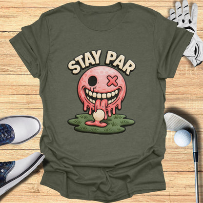 Stay Par Graphic Golf Themed T-Shirt for Fun Days