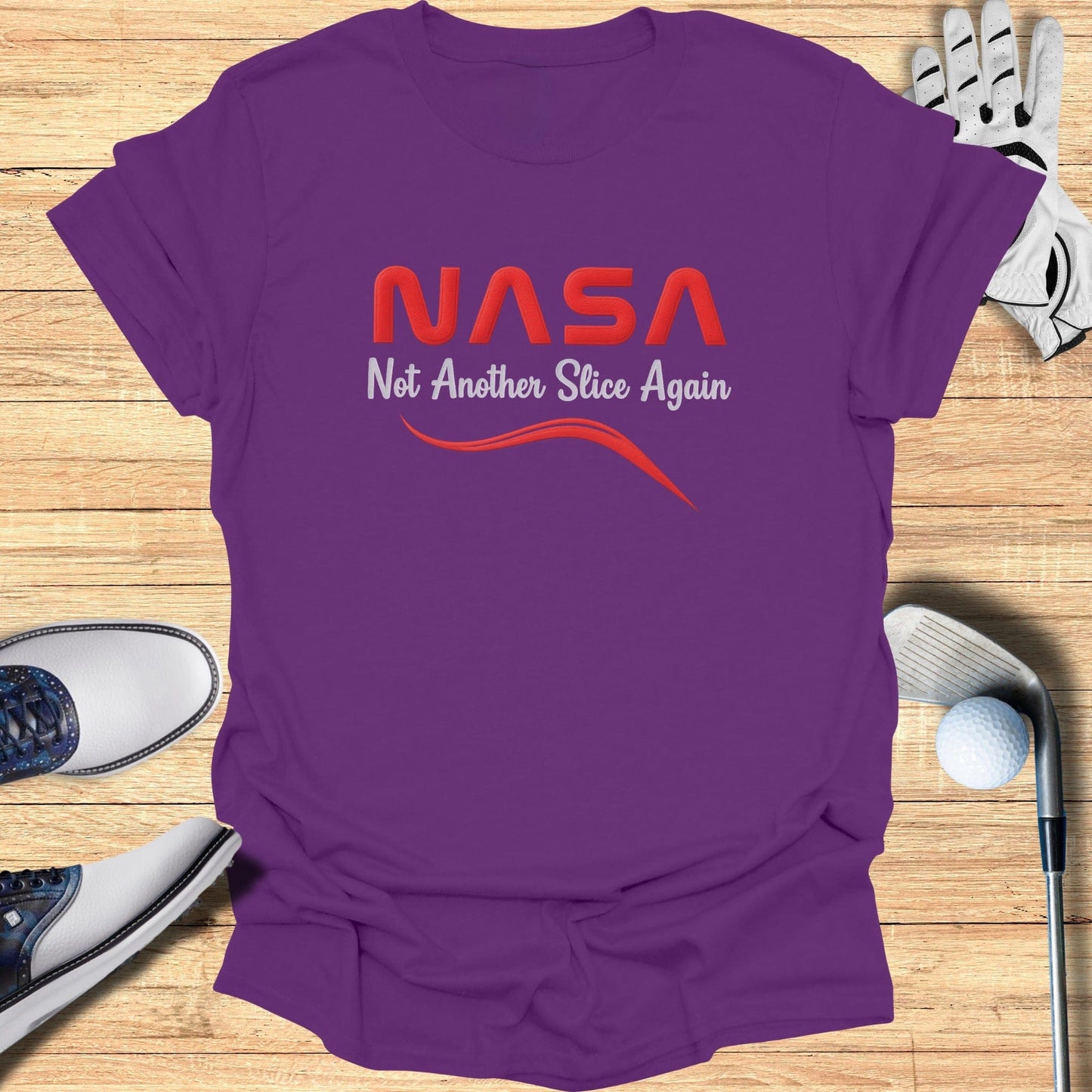 NASA Not Another Slice Again Golf T-shirt