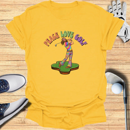 Peace Love Golf Graphic Tee Casual Golfing Apparel