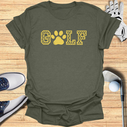 Leopard Print Golf Paw Print T-Shirt Product