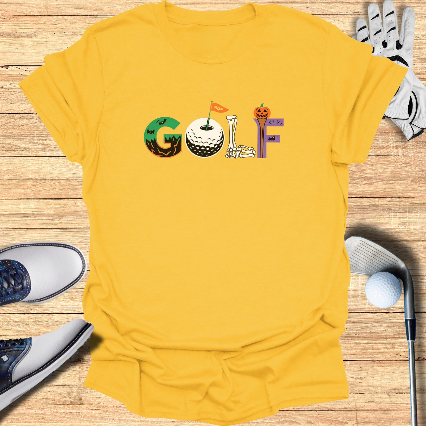 Halloween Themed Golf Graphic Tee Shirt product