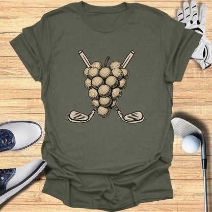 Unique Golf Themed Grapes Design T-shirt Product