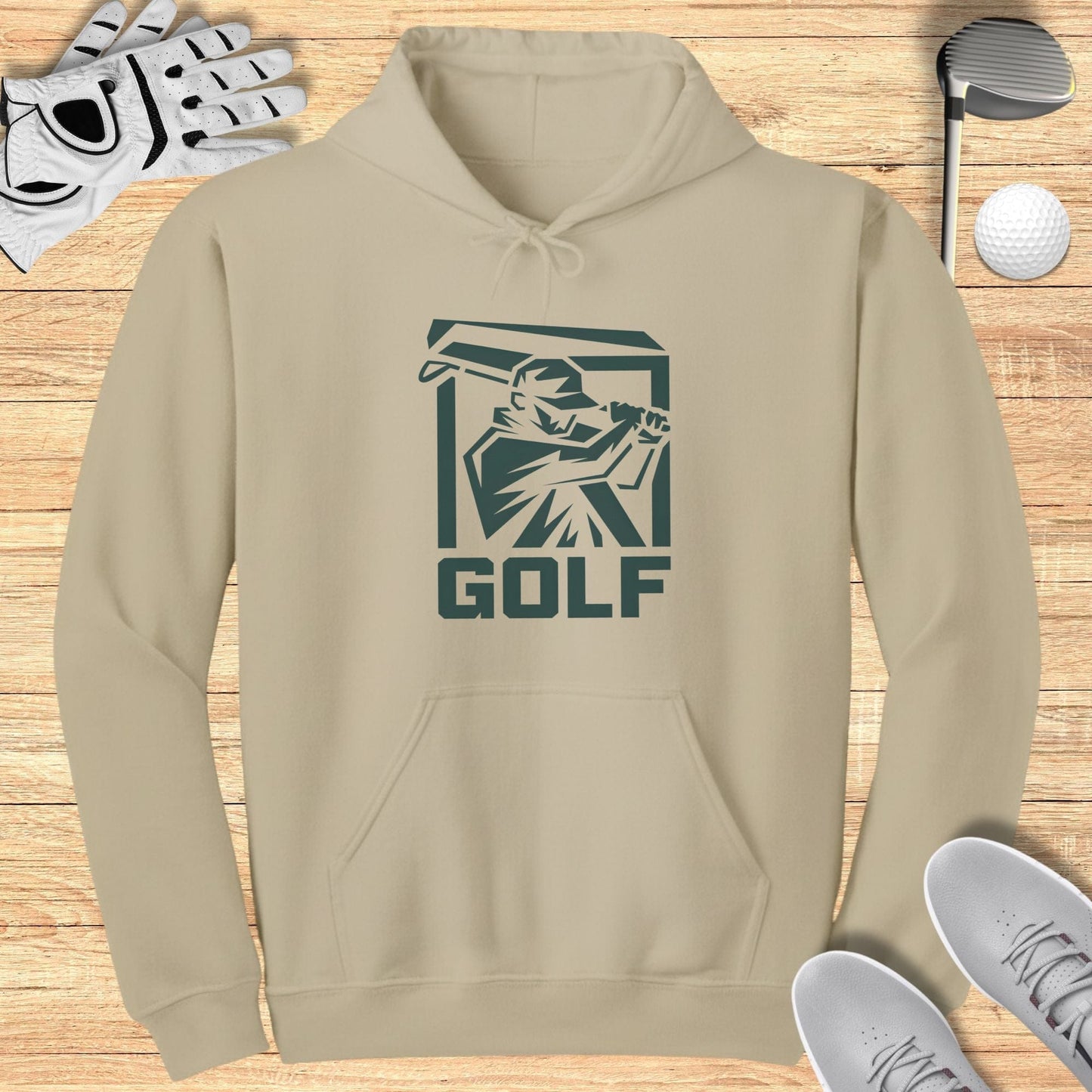 Golf Graphic Hoodie with Golfer Illustration