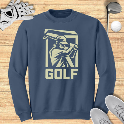 Golfer Silhouette Sweatshirt
