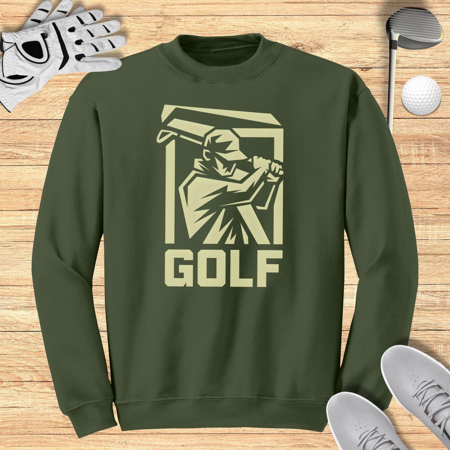 Golfer Silhouette Sweatshirt