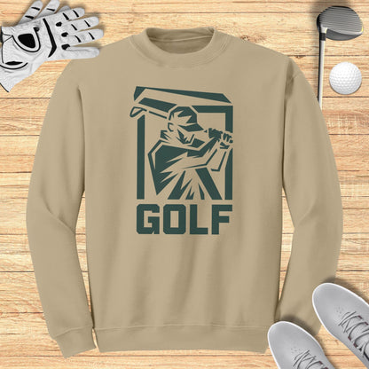 Golfer Silhouette Sweatshirt