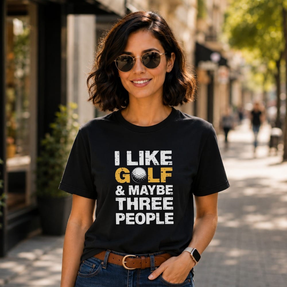 Golf, Dog, Three People T-Shirt