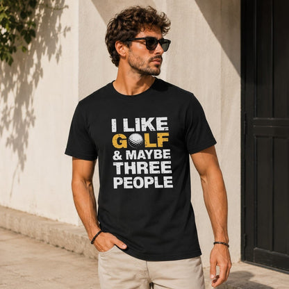 Golf, Dog, Three People T-Shirt