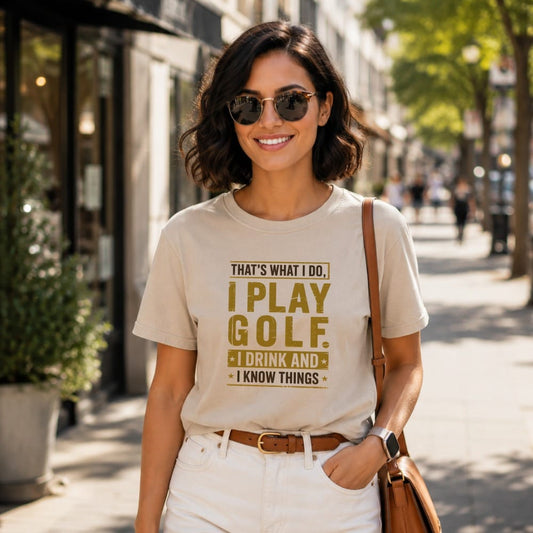 I Play Golf, I Drink, I Know Things T-Shirt