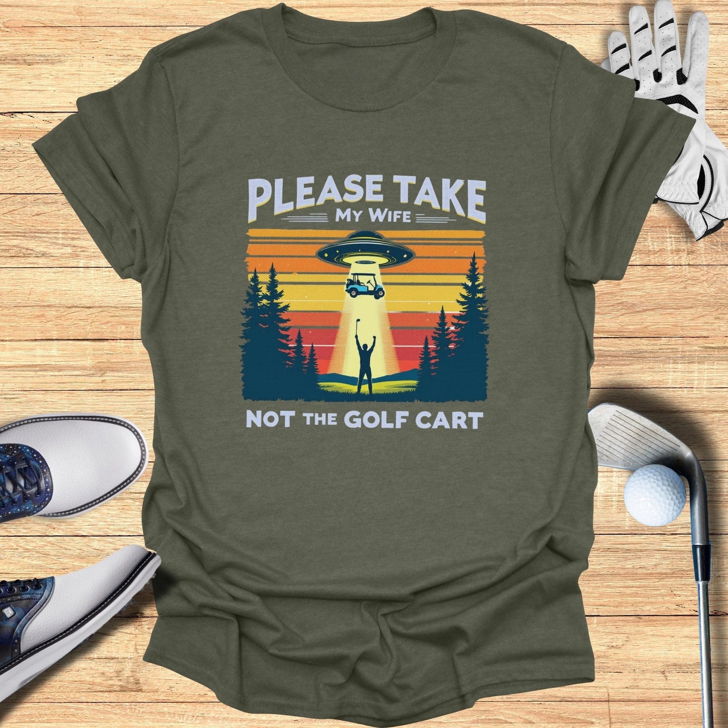 Please Take My Wife T-Shirt - Funny Golf Tee by Swing Epic
