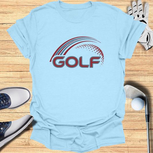 Golf Rainbow Design T-Shirt - Funny Golf Tee by Swing Epic