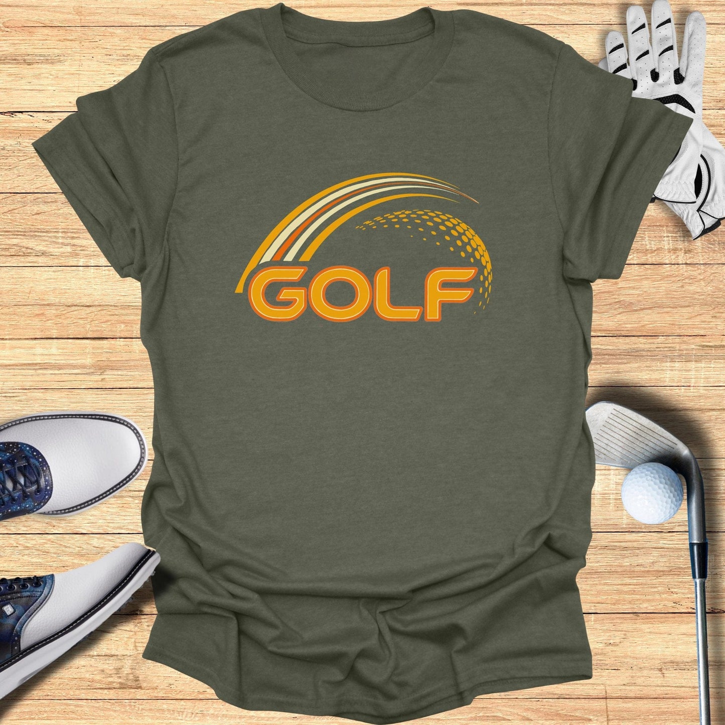 Golf Rainbow Design T-Shirt - Funny Golf Tee by Swing Epic