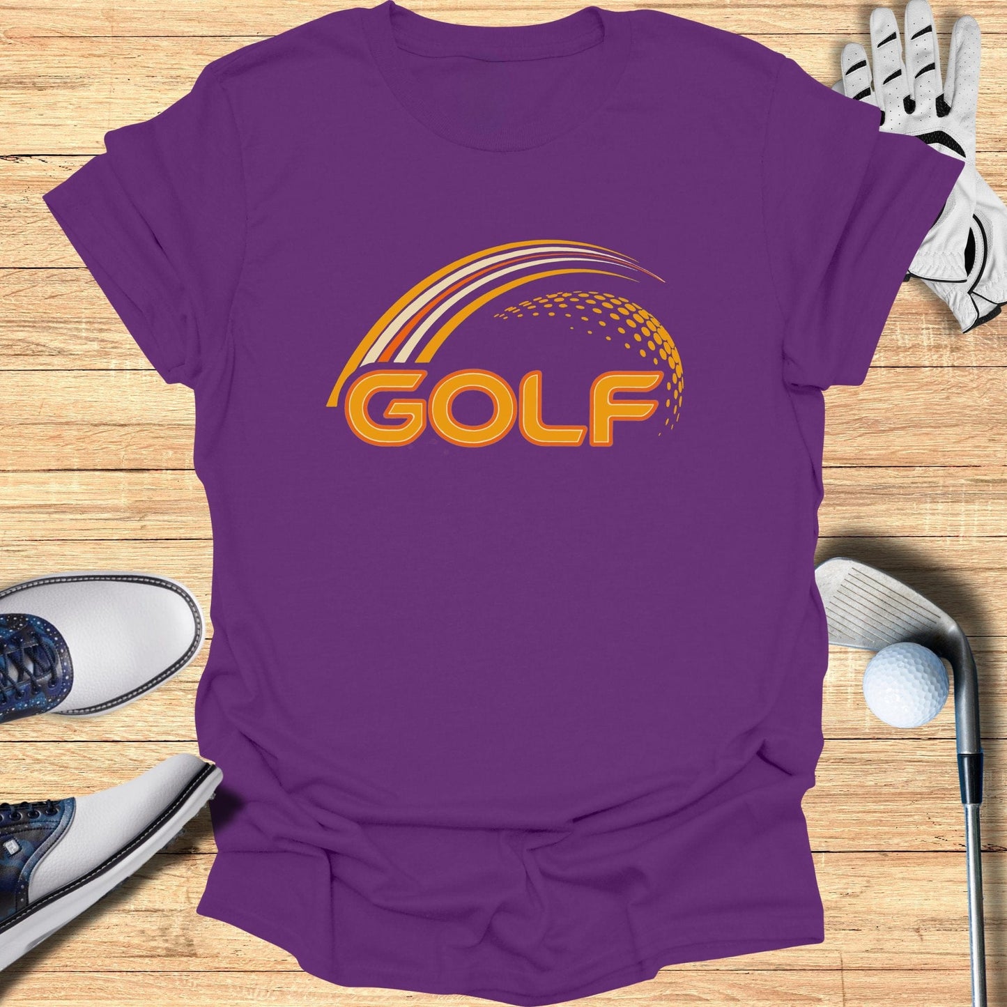 Golf Rainbow Design T-Shirt - Funny Golf Tee by Swing Epic
