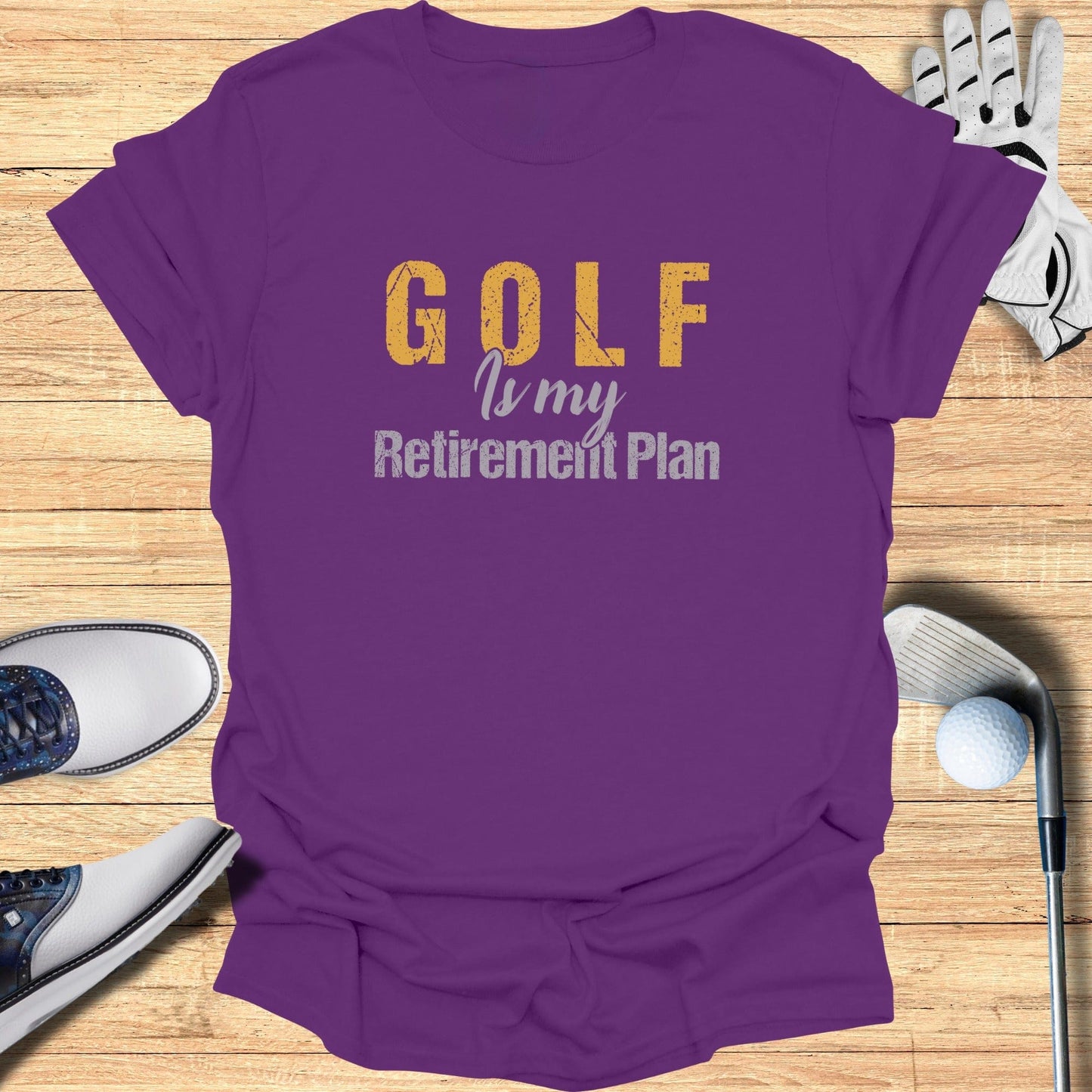 Golf Is My Retirement Plan T-Shirt - Funny Golf T-Shirt by SwingEpic