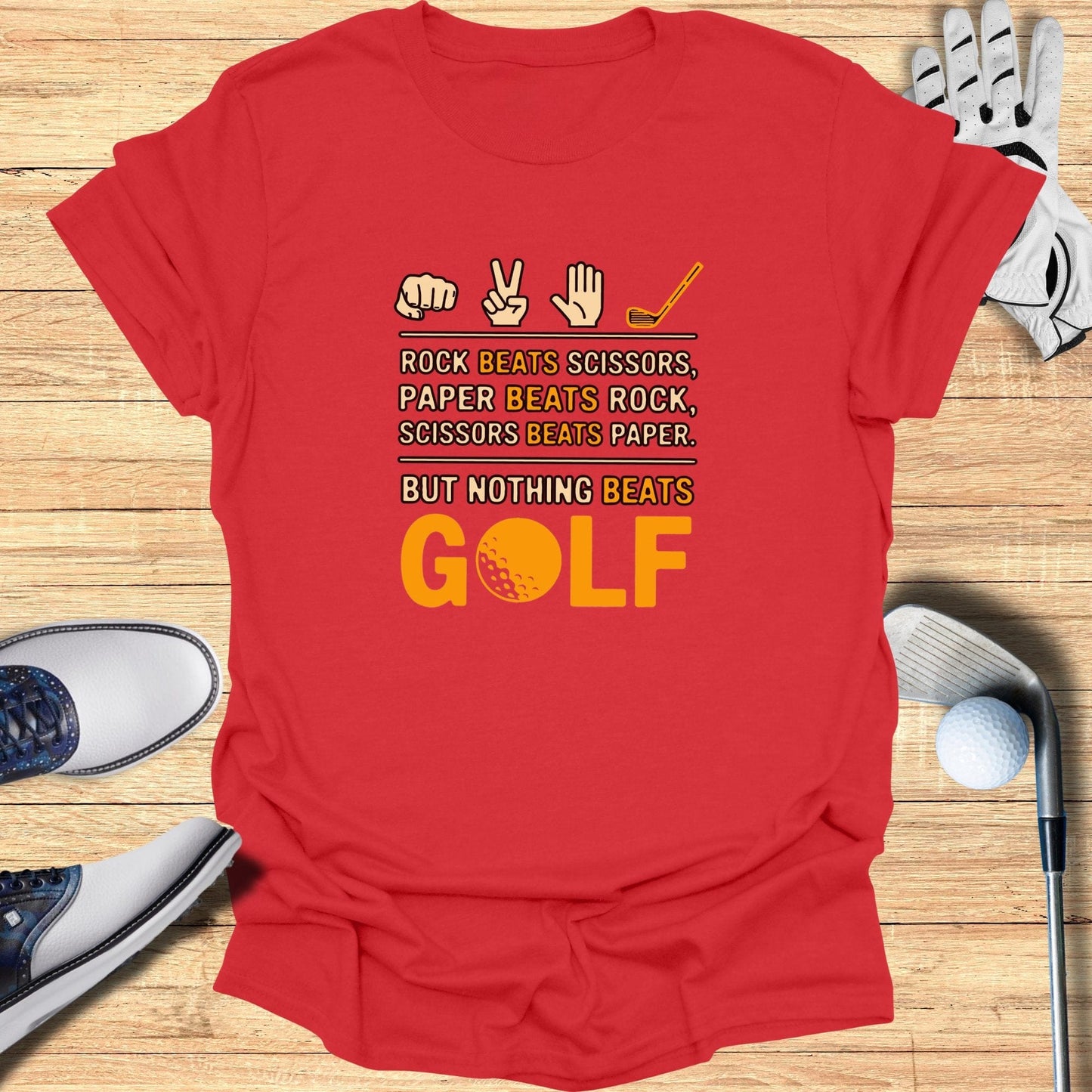 Rock Paper Scissors T-Shirt - Funny Golf Tee by Swing Epic