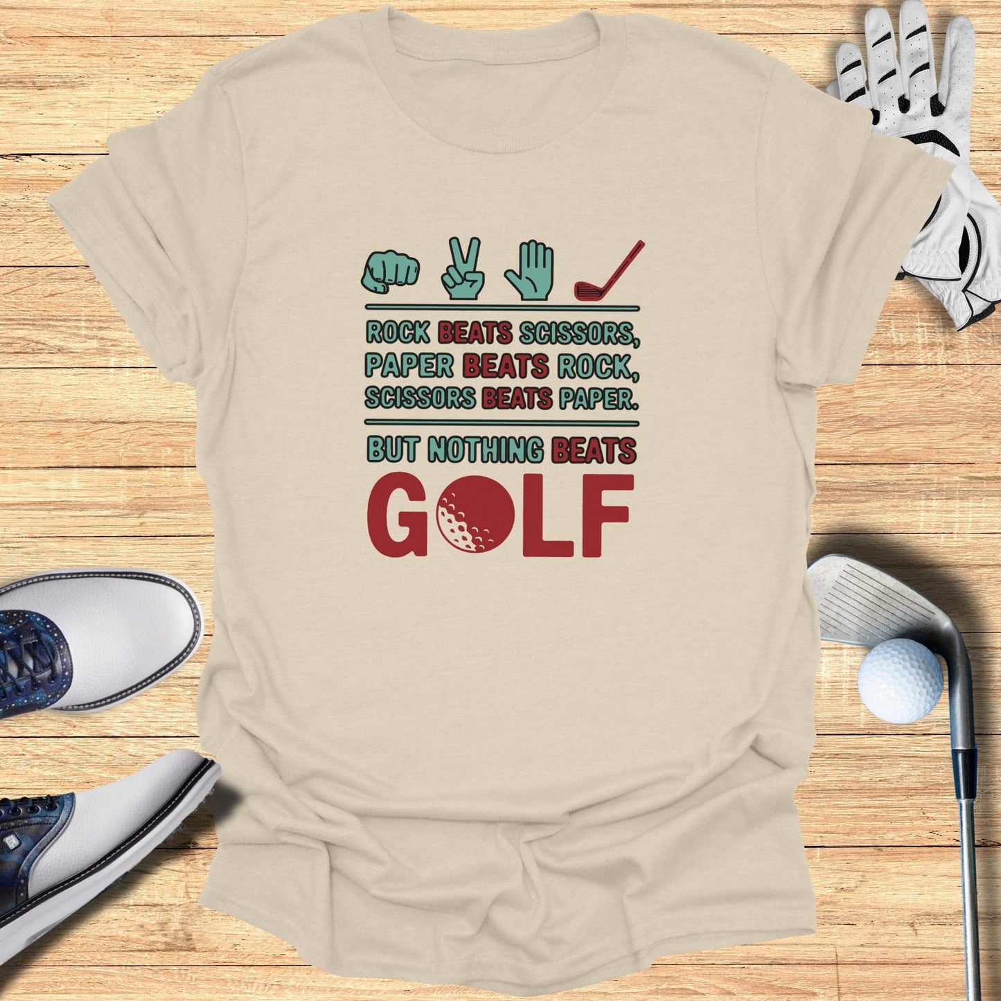 Rock Paper Scissors T-Shirt - Funny Golf Tee by Swing Epic