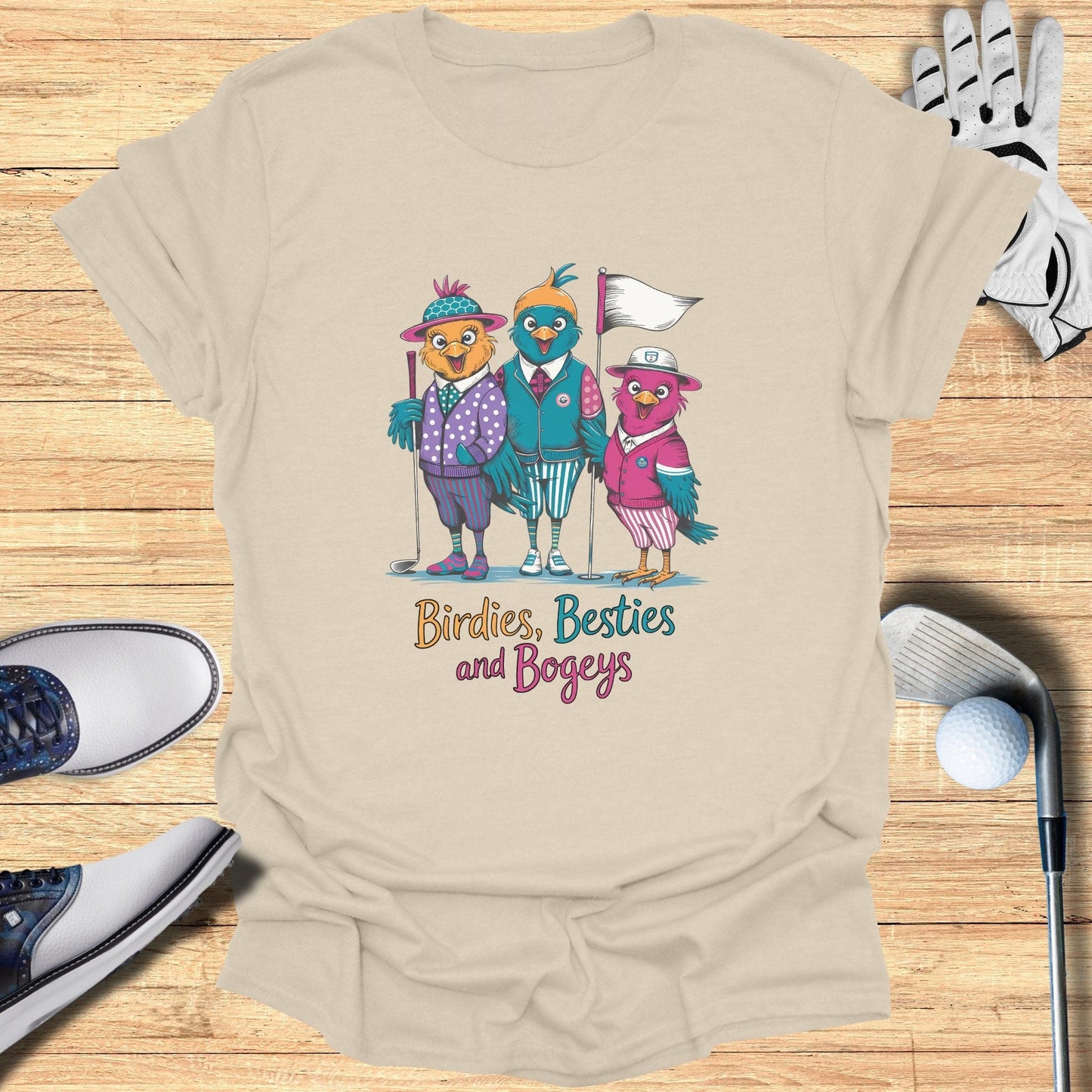Birdies Besties and Bogeys T-Shirt - Funny Golf Tee by Swing Epic