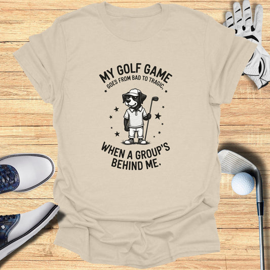 Bad to Tragic T-Shirt - Funny Golf Tee by Swing Epic