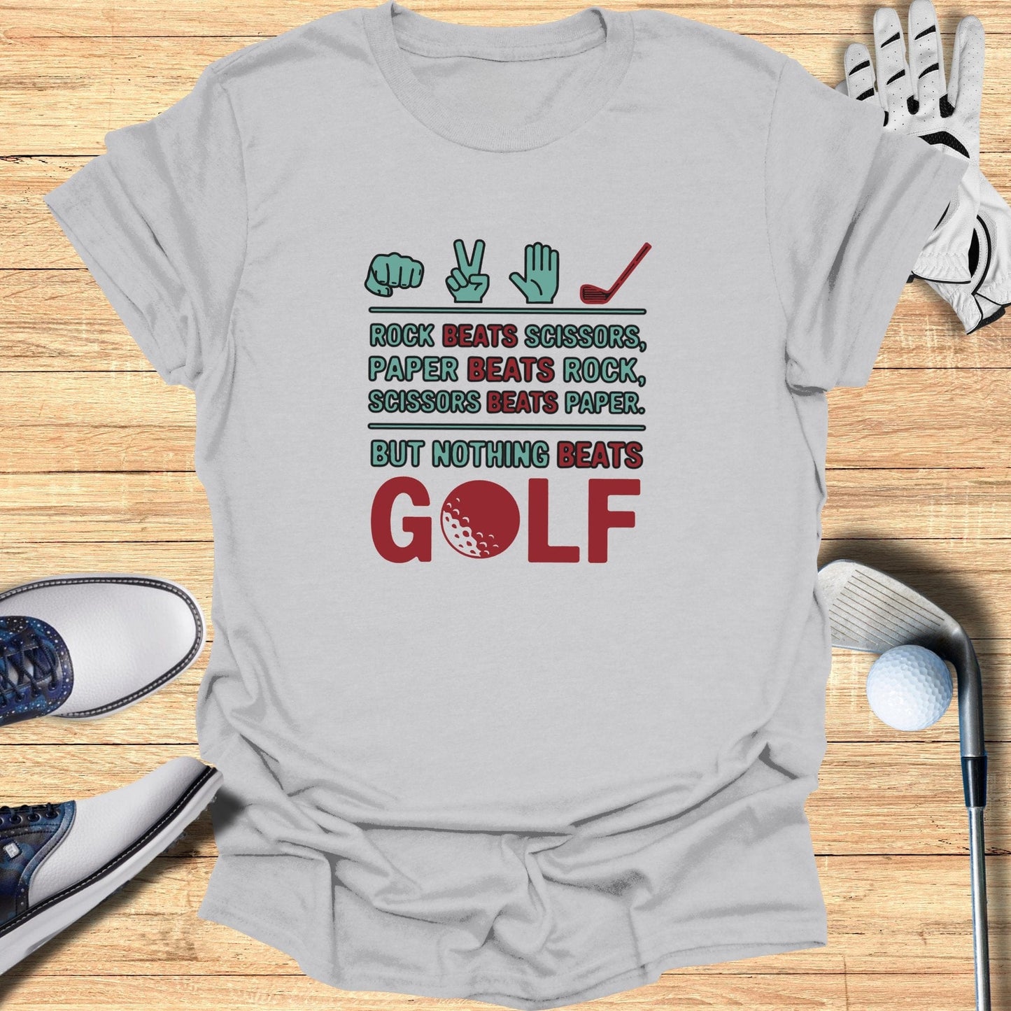 Rock Paper Scissors T-Shirt - Funny Golf Tee by Swing Epic