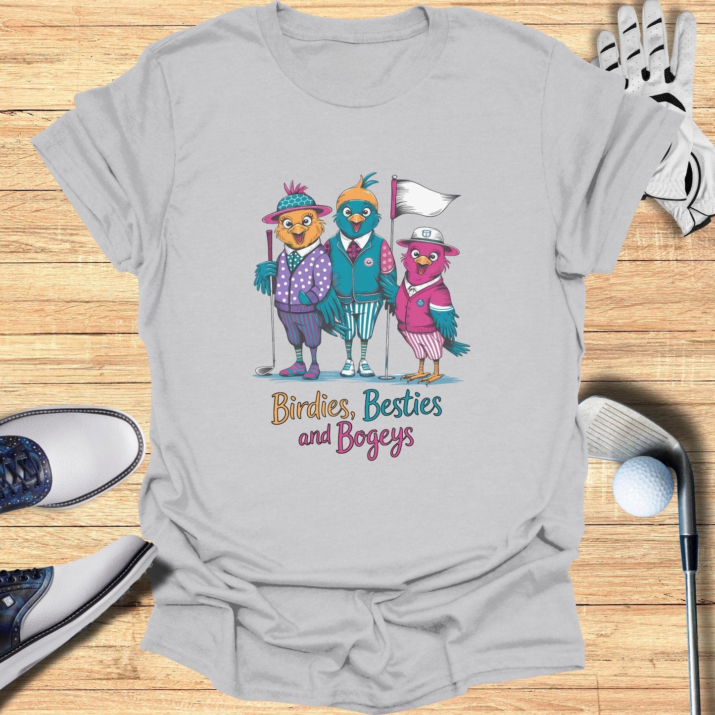 Birdies Besties and Bogeys T-Shirt - Funny Golf Tee by Swing Epic