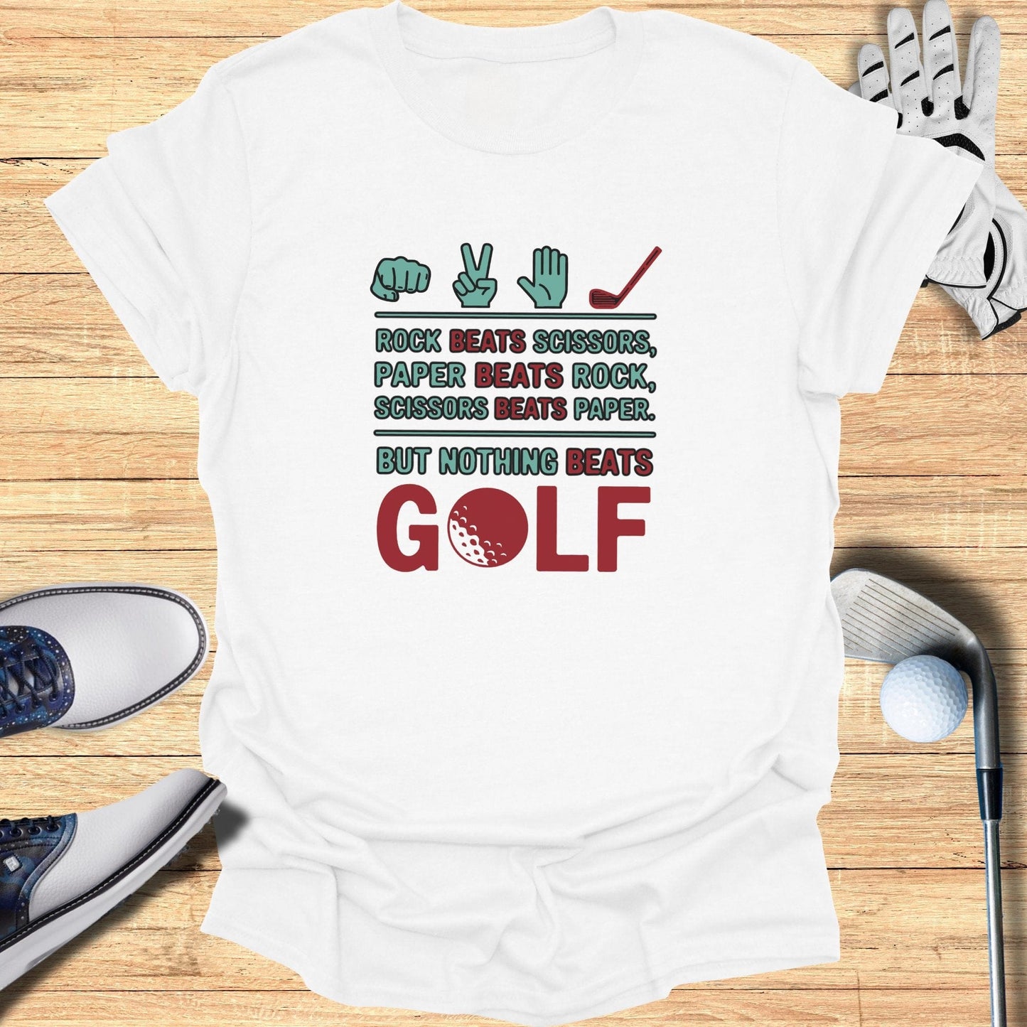 Rock Paper Scissors T-Shirt - Funny Golf Tee by Swing Epic