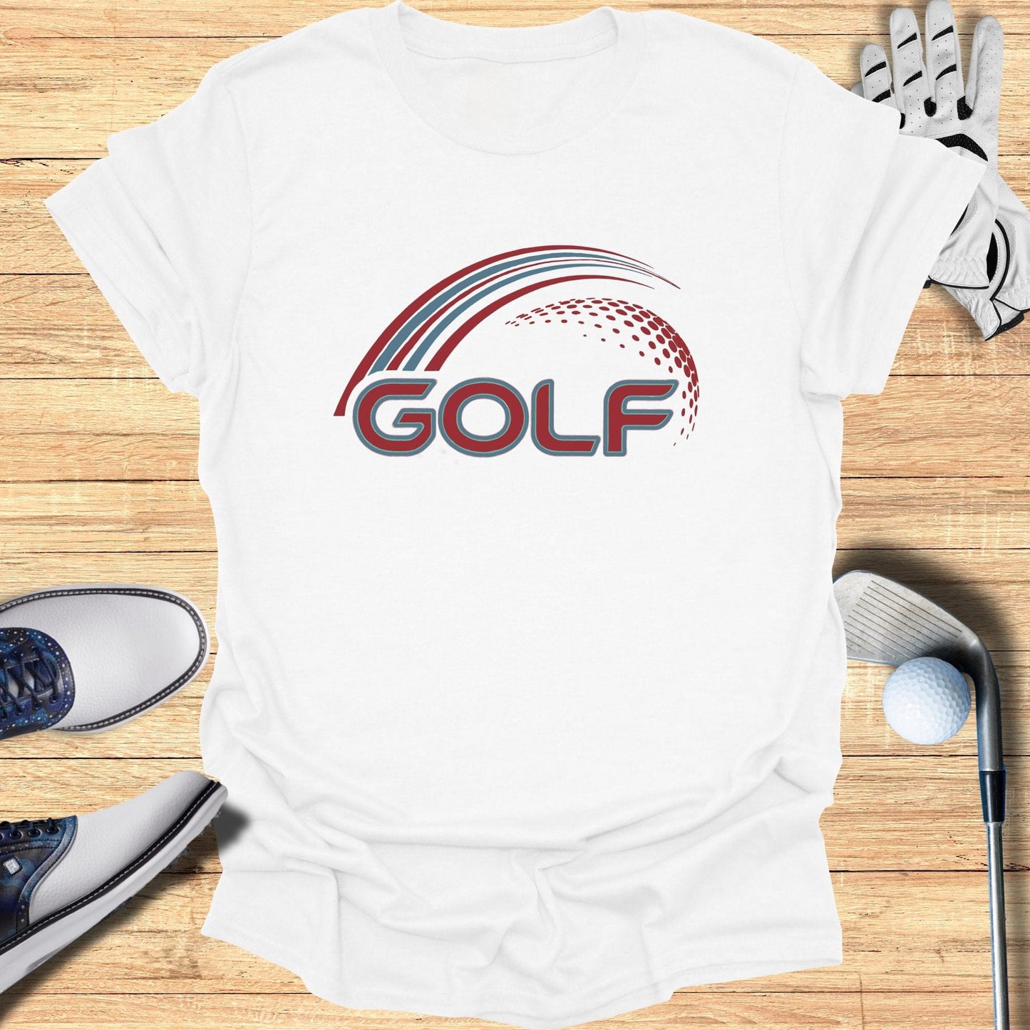 Golf Rainbow Design T-Shirt - Funny Golf Tee by Swing Epic