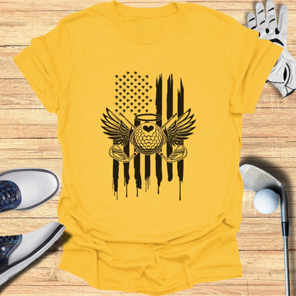 Patriotic Winged Emblem with Stars T-Shirt for Men