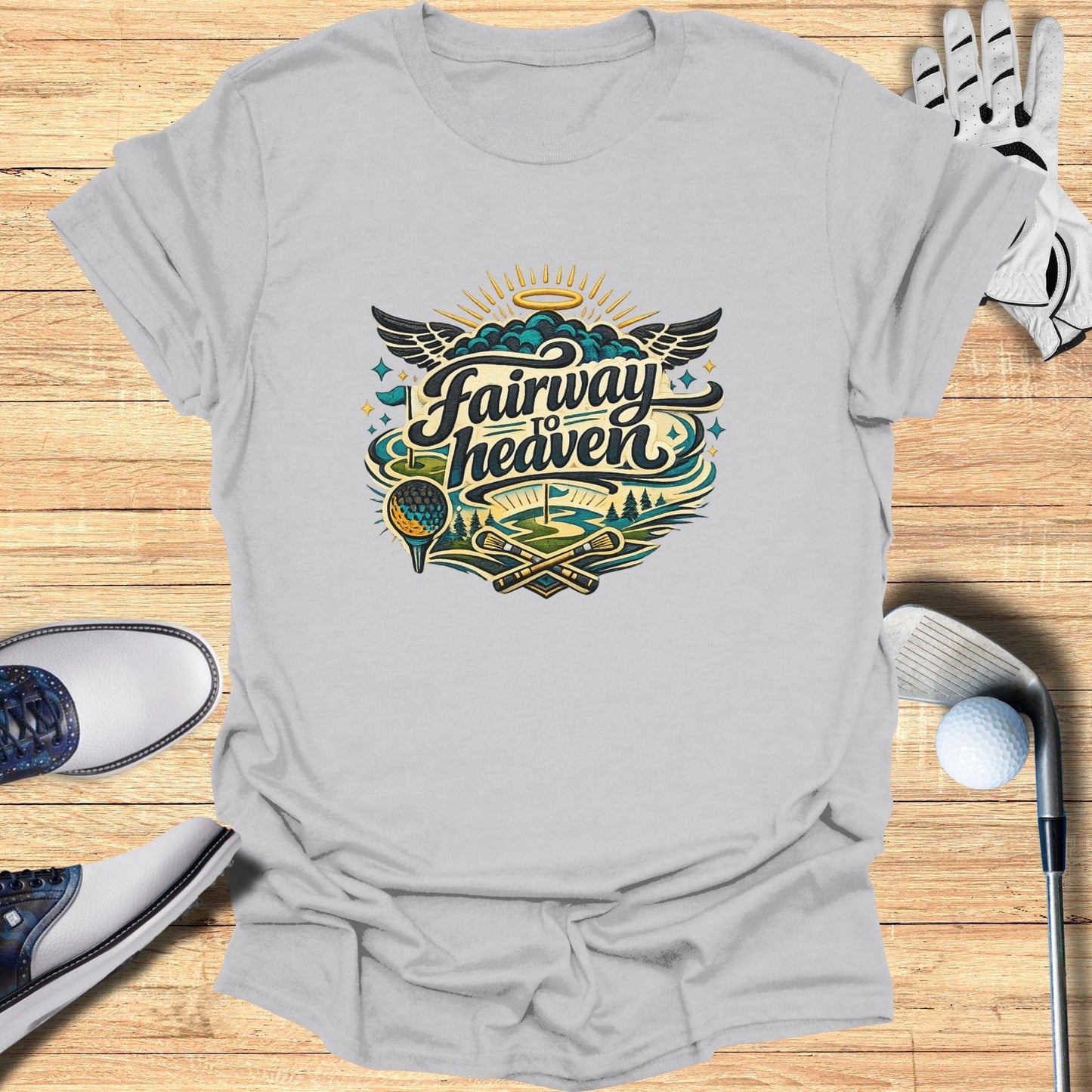 Fairway to Heaven Golf Themed Graphic Shirt