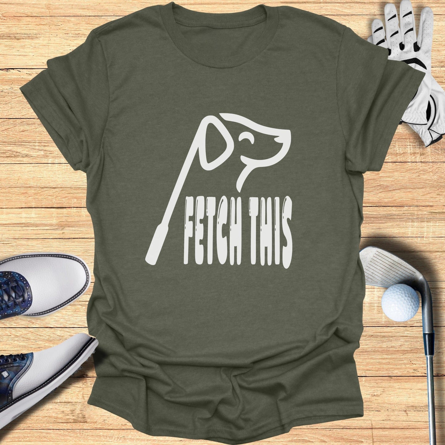 Fetch This Humorous Graphic Golfer Dog Shirt