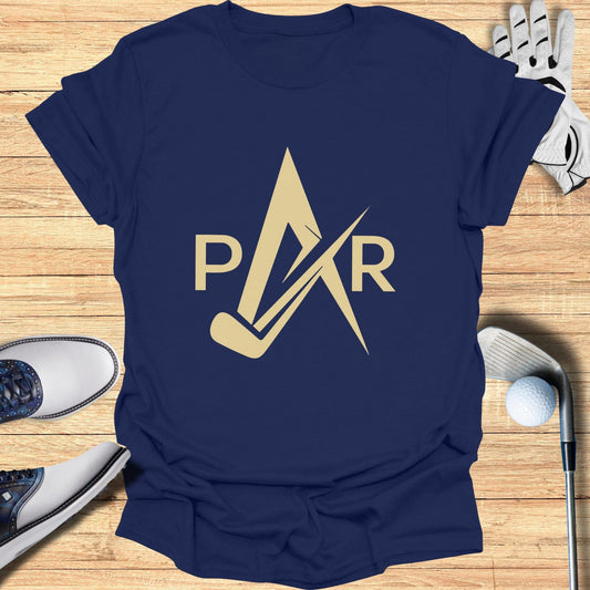 Stylish Golf Enthusiasts PAR Logo Printed Tee