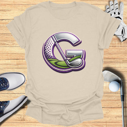 Golf Theme G Letter Graphic T-Shirt for Men