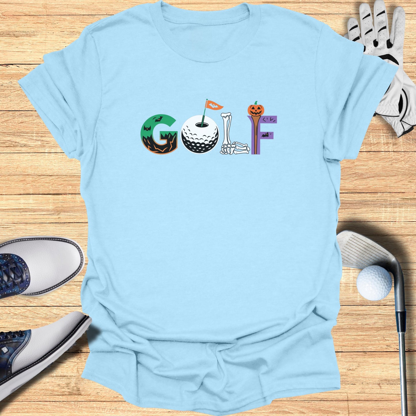 Halloween Themed Golf T-Shirt Perfect for Golf Enthusiasts