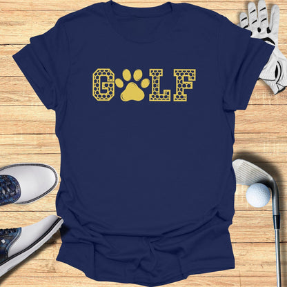 Golf Paw Print Graphic Tee for Golf Enthusiasts