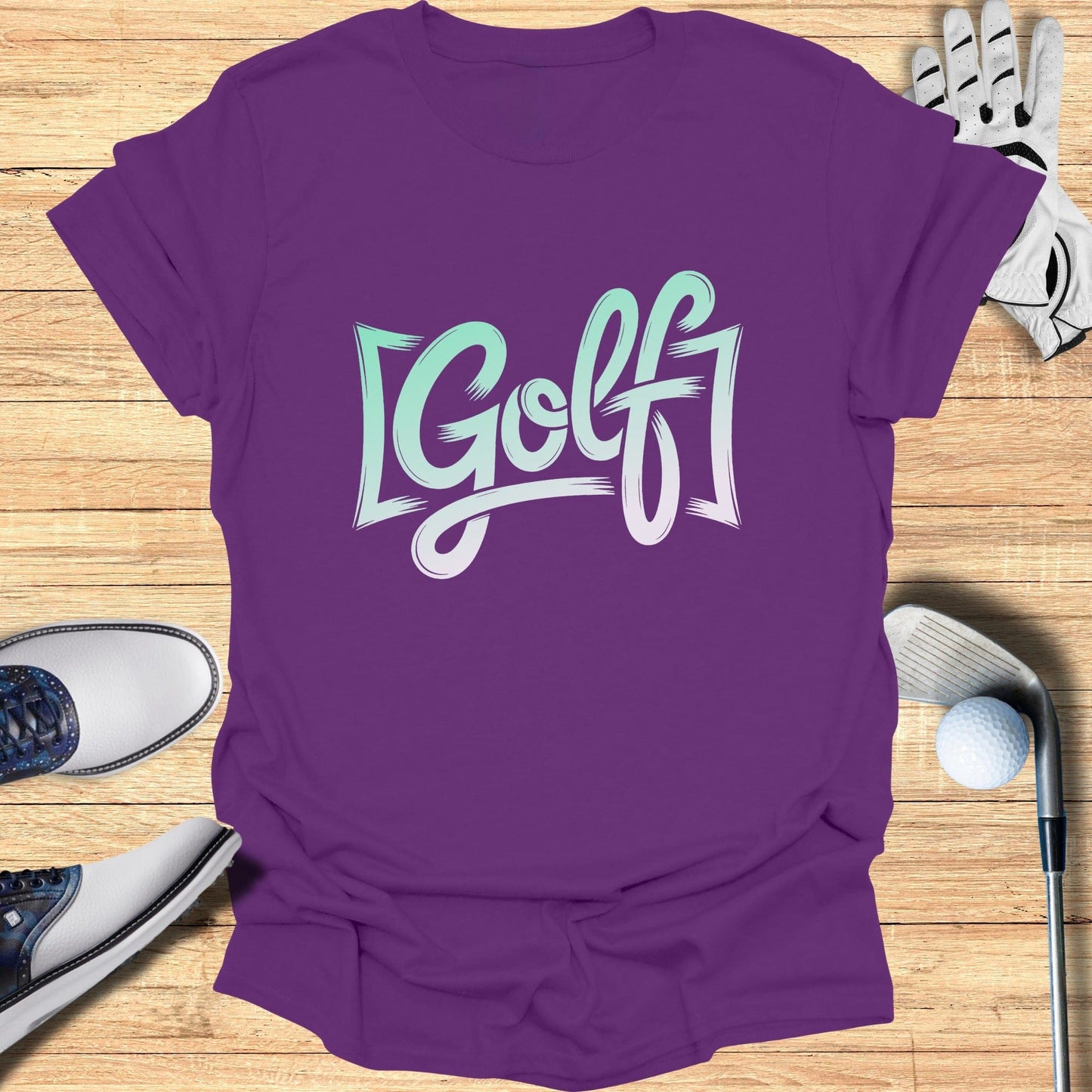 Stylish Purple Golf Themed Shirt for Sport Enthusiasts